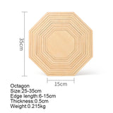 Ceramic Plate Forming Mold Wood Geometric Hand-printed Pottery Tools