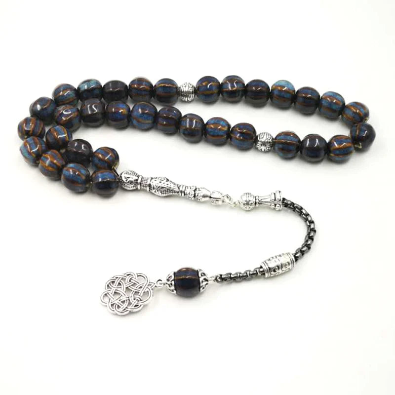 Ceramic Tasbih 33 Beads Bracelet Muslim Prayer Beads Arabic Accessory