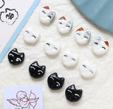 Hand-Painted Fox Ceramic Beads for DIY Jewelry Making