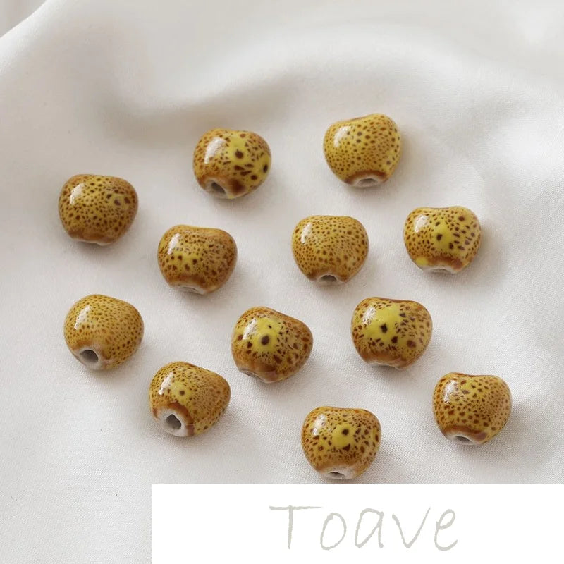Ceramic Peach Heart Earrings Accessories DIY