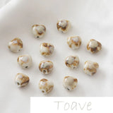 Ceramic Peach Heart Earrings Accessories DIY