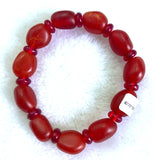 Natural Red Mexico Amber Beeswax Bracelet 10*12*15mm
