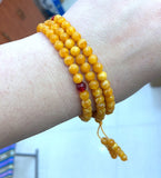 Natural Cream Yellow Amber Beeswax Bracelet Necklace