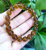 10mm Nat Mexico Sky Amber Beads Bracelet 7.5?AAAA