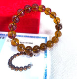 10mm Nat Mexico Sky Amber Beads Bracelet 7.5?AAAA