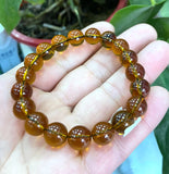 10mm Nat Mexico Sky Amber Beads Bracelet 7.5?AAAA