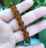 10mm Nat Mexico Sky Amber Beads Bracelet 7.5?AAAA