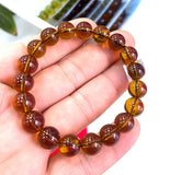10mm Nat Mexico Sky Amber Beads Bracelet 7.5?AAAA