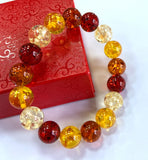10mm Multicolor Mexico Amber Beeswax Bracelet