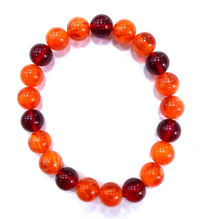 10mm Genuine Mexican Amber Beeswax Bracelet