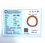 10mm Natural Red Round Mexican Amber Beeswax Bracelet