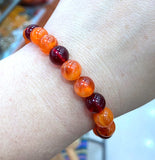 10mm Genuine Mexican Amber Beeswax Bracelet