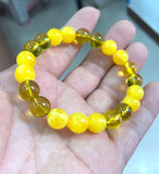 10mm Natural Yellow&Green Round Mexican Amber Beeswax Bracelet