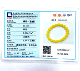 10mm Yellow Round Mexican Amber Beeswax Bracelet