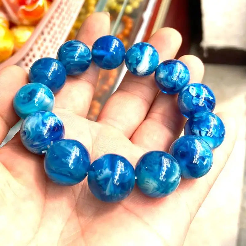 12-20mm Natural Mexico Amber Beeswax Bracelet AA