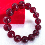 Natural Mexico Red Amber Beads Bracelet 7.5 Inches
