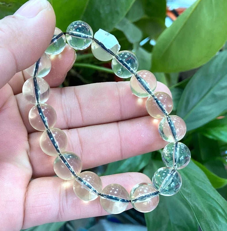 12mm Natural Mexico Sky Amber Beads Bracelet
