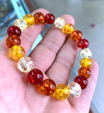 12mm Natural Multicolor Mexico Amber Bracelet