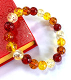 12mm Natural Multicolor Mexico Amber Bracelet