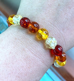 12mm Natural Multicolor Mexico Amber Bracelet