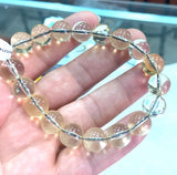 12mm Natural Purple Mexican Amber Beeswax Bracelet