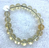 12mm Natural Purple Mexican Amber Beeswax Bracelet