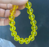 12mm Natural Yellow Mexican Amber Beeswax Bracelet