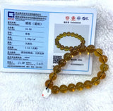 12mm Yellow Mexican Amber Beeswax Bracelet