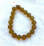12mm Yellow Mexican Amber Beeswax Bracelet