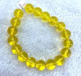 12mm Natural Yellow Mexican Amber Beeswax Bracelet