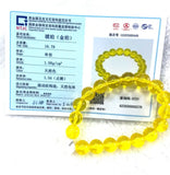 12mm Natural Yellow Mexican Amber Beeswax Bracelet