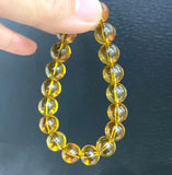 12mm Yellow Mexican Amber Beeswax Bracelet
