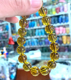 12mm Yellow Mexican Amber Beeswax Bracelet