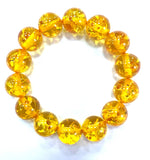 12mm Natural Yellow Mexico Amber Beeswax Bracelet