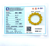 12mm Natural Yellow Mexico Amber Beeswax Bracelet