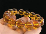 15mm Natural Mexican Amber Beeswax Beads Bracelet