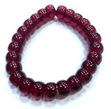 Natural Red Mexican Amber Beeswax Bracelet 8x10mm