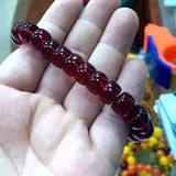 Natural Red Mexican Amber Beeswax Bracelet 8x10mm