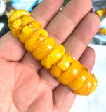 Natural Yellow Mexico Amber Beeswax Bracelet 9x9x21mm