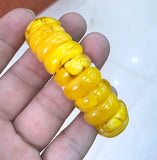 Natural Yellow Mexico Amber Beeswax Bracelet 9x9x21mm