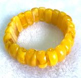 Natural Yellow Mexico Amber Beeswax Bracelet 9x9x21mm