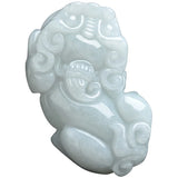 Certified Burmese Jade Pixiu Pendant Necklace