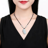 Certified Burmese Jade Pixiu Pendant Necklace