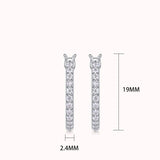 Moissanite Hoop Earrings, Sparkling Wedding Fine Jewelry for Women