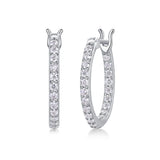 Moissanite Hoop Earrings, Sparkling Wedding Fine Jewelry for Women