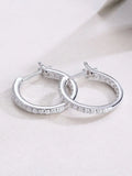 Moissanite Hoop Earrings, Sparkling Wedding Fine Jewelry for Women