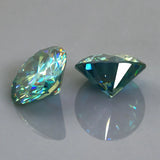 Green Moissanite Round  Excellent Cut Loose Stone for Jewelry