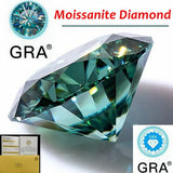 Green Moissanite Round  Excellent Cut Loose Stone for Jewelry