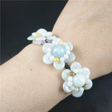 Burmese Jade Sunflower Bracelet Beads Jadeite Emerald Charm Jewellery