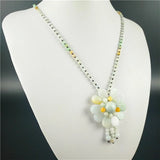 Burmese Jade Sunflower Pendant Necklace Charm Jewellery